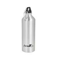 Bouteille à eau en aluminium avec bouchon mousqueton   H255mm 750ml