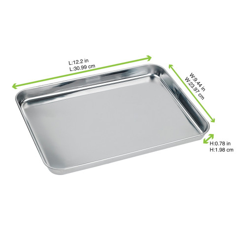 Plateau de service NoxTray en acier inoxydable  310x240mm H25mm