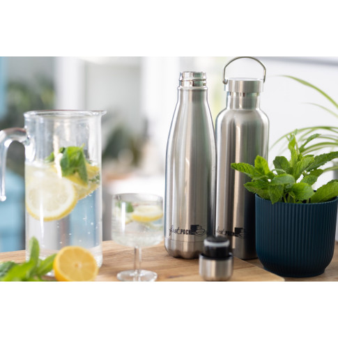 Bouteille à eau en inox double paroi isotherme avec bouchon   H265mm 500ml