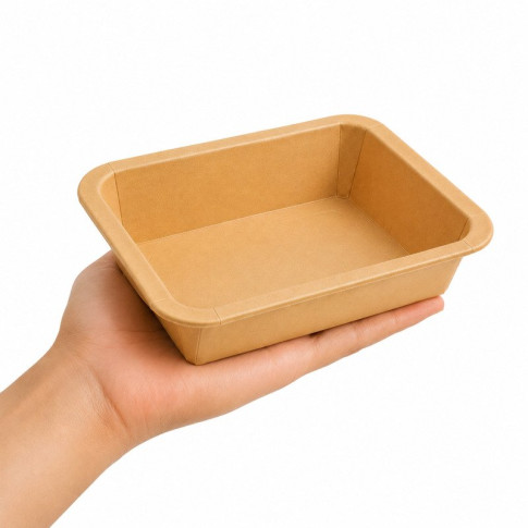Barquettes GN 1/8 scellables en carton 160x130mm H36mm 450ml