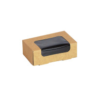Boîte sushi avec fenêtre antibuée pour 4-6 pieces 120x70mm H40mm