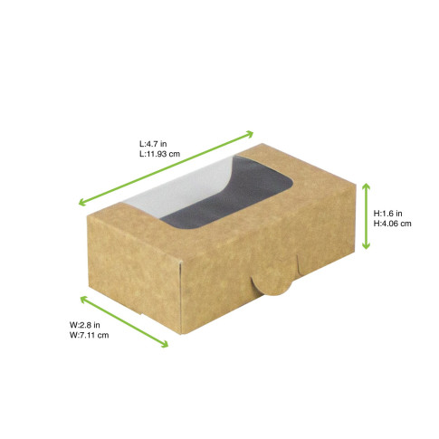 Boîte sushi avec fenêtre antibuée pour 4-6 pieces 120x70mm H40mm