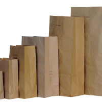 Sac poubelle papier 1 pli  360x240mm H860mm 80000ml