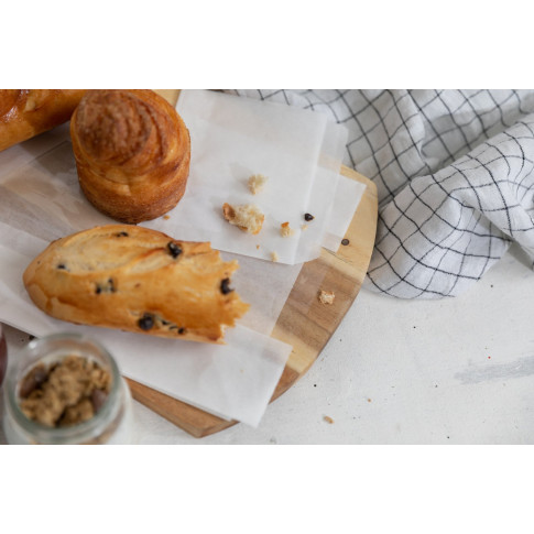 Sac sandwich blanc ingraissable en papier kraft à fenêtre cristal et 4 cm de soufflet 110x40mm H550mm