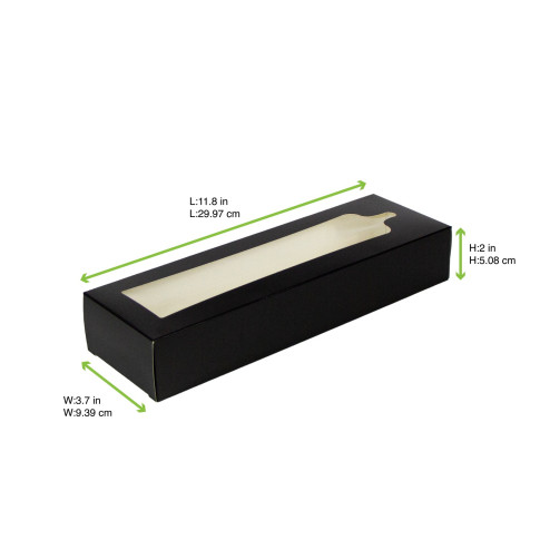 Boîte avec fenêtre en pet  pour planche   300x95mm H50mm