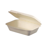 Coquille blanche en pulpe  190x140mm H60mm 600ml