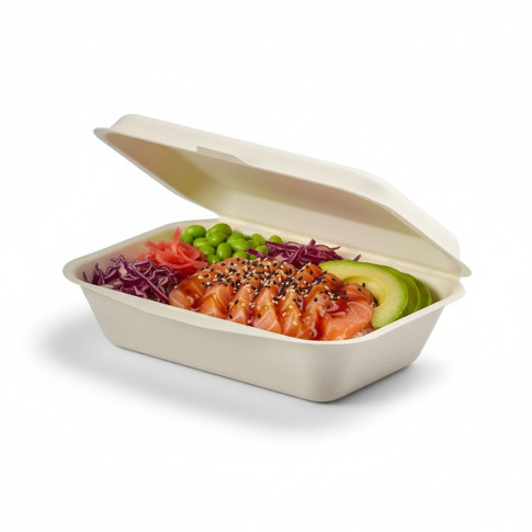 Coquille blanche en pulpe  190x140mm H60mm 600ml