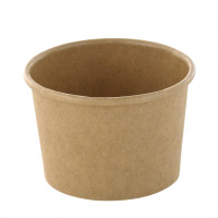 Pot à soupe et glace en carton kraft brun sans plastique, Waterbased  H40mm 75ml