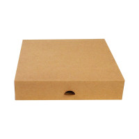 Boite pâtissière carton kraft brun  230x230mm H50mm