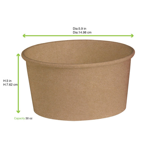 Saladier kraft "Buckaty" multi-usage  H78mm 1000ml