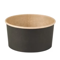 Saladier rond Buckaty en carton kraft noir  H75mm 900ml