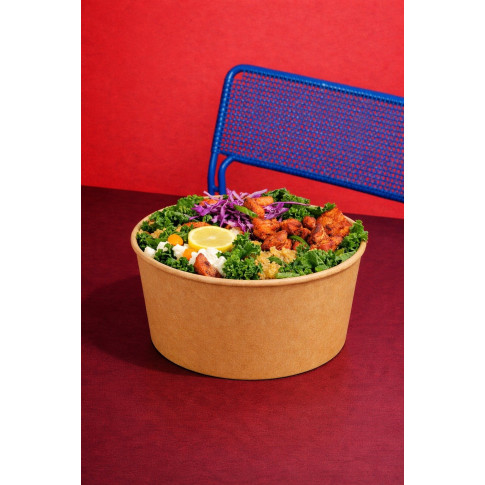 Saladier rond en carton kraft "Buckaty"   H60mm 1000ml