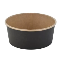 Saladier rond Buckaty en carton kraft noir  H60mm 700ml