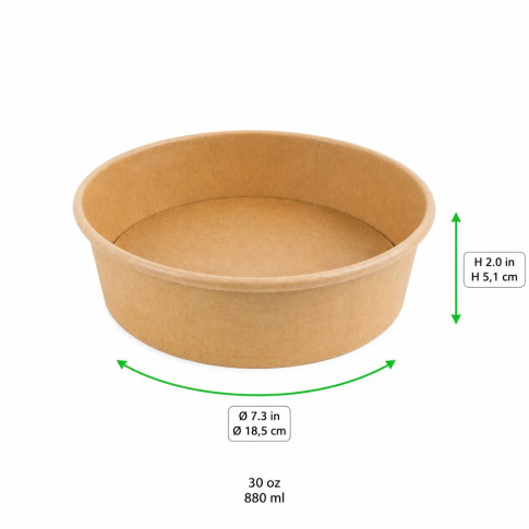 Saladier kraft "Buckaty" multi-usage  H51mm 880ml