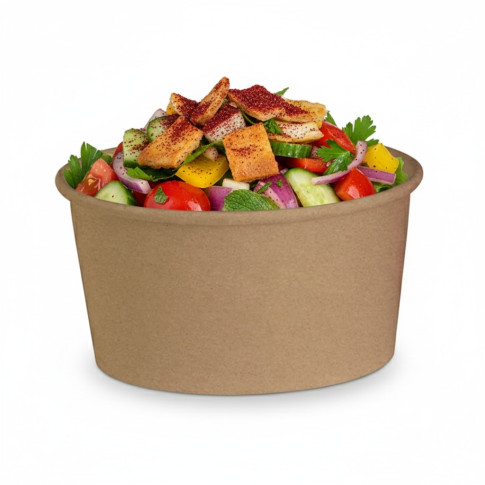 Saladier kraft Buckaty multi-usage sans plastique  H69mm 1200ml