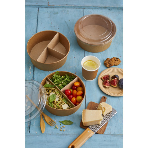 Saladier kraft Buckaty multi-usage sans plastique  H69mm 1200ml