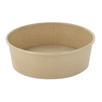 Saladier rond Buckaty en carton brun fibre de bambou  H47mm 480ml
