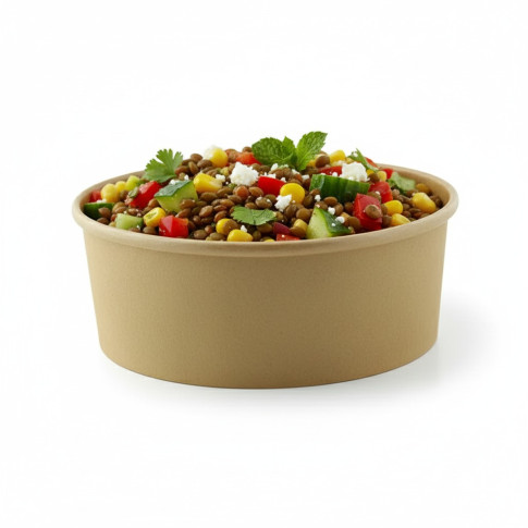 Saladier kraft "Buckaty" multi-usage sans plastic  H50mm 580ml