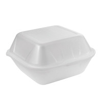 Coquille plastique PSE blanche double  135x125mm H70mm