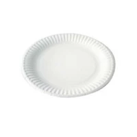 Assiette ronde en carton blanc