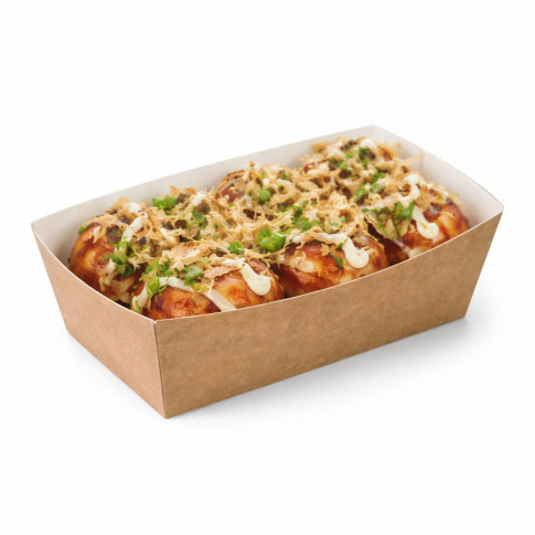 Barquette en carton kraft  145x80mm H52mm 750ml