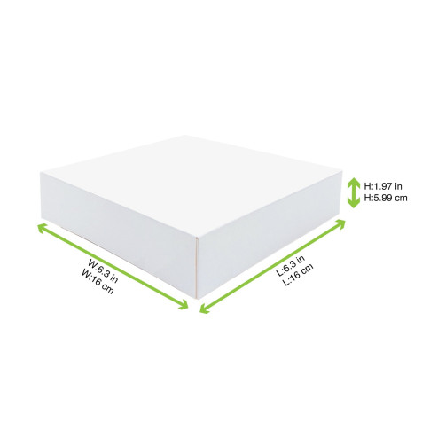 Boîte pâtissière carton blanche 160x160mm H50mm