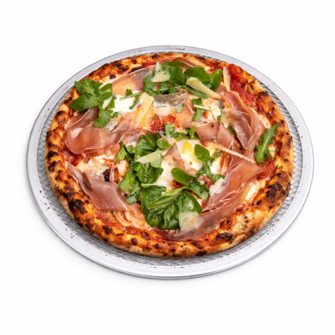 Grille à pizza ronde aluminium à fond ajouré  H4mm