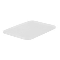 Couvercle rectangulaire plat translucide en plastique PP 173x120mm