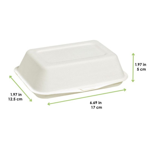 Coquille blanche en pulpe  170x125mm H50mm 450ml