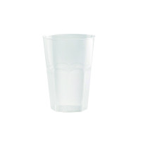 Gobelet à facettes plastique PP réutilisable "Optimal"   H108mm 340ml