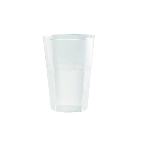 Gobelet à facettes plastique PP réutilisable "Optimal"   H108mm 340ml