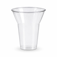 Pot à dessert transparent en plastique PET  H112mm 360ml