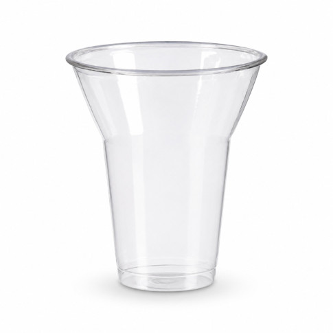 Pot à dessert transparent en plastique PET  H112mm 360ml