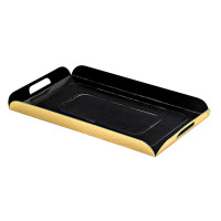 Plateau bord plié carton recto noir verso or  190x280mm