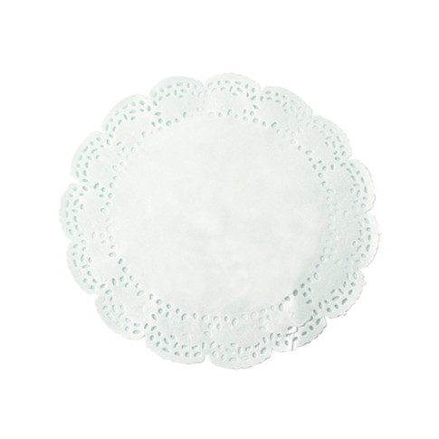 Dentelle papier blanc ronde