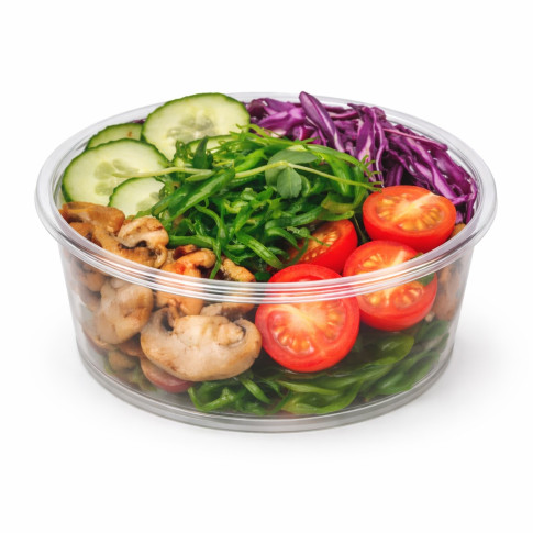 Pot Deli rond PP transparent   H55mm 350ml