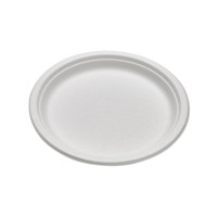 Assiette ronde blanche en pulpe  H18mm