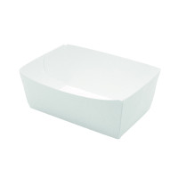 Barquette en carton blanc  120x70mm H43mm 510ml