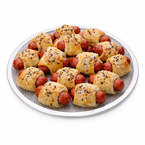 Grille à pizza ronde aluminium à fond ajouré  H4mm