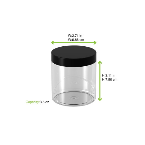 Bocal Bokotwist en plastique PET réutilisable  H79mm 250ml