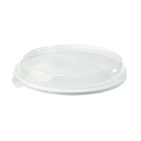 Assiette ovale blanche en pulpe  260x195mm H20mm