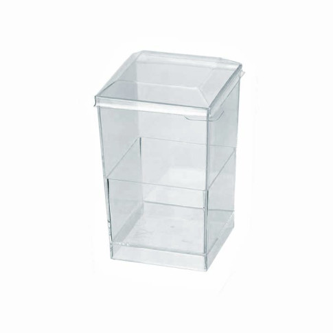 Couvercle PET transparent "Quadra"  58x58mm H8mm