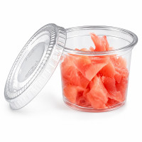Couvercle transparent plat en plastique PET  H11mm