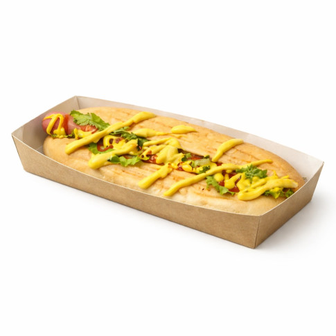 Barquette en carton kraft  200x90mm H25mm 500ml