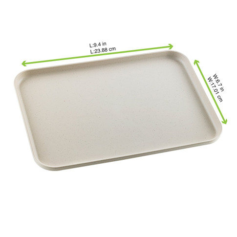 Plateau réemployable en composite beige 240x170mm H16mm