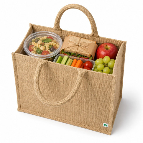 Sac cabas en jute brun 450x220mm H370mm
