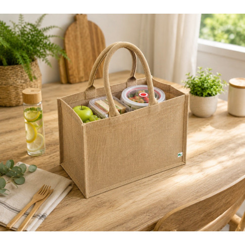 Sac cabas en jute brun 450x220mm H370mm