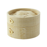 Mini cuiseur vapeur bambou avec couvercle   H50mm