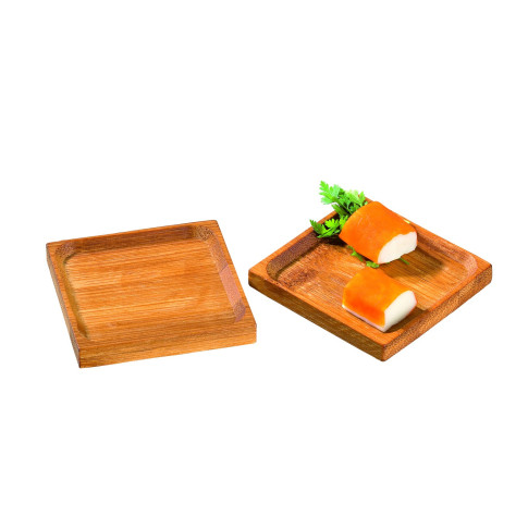 Assiette carrée rebords "Poda"  60x60mm