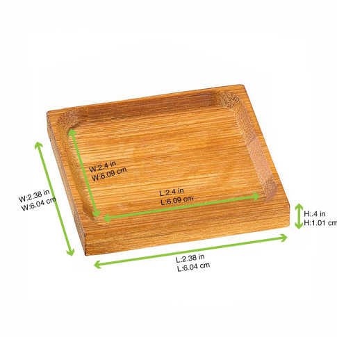 Assiette carrée rebords "Poda"  60x60mm